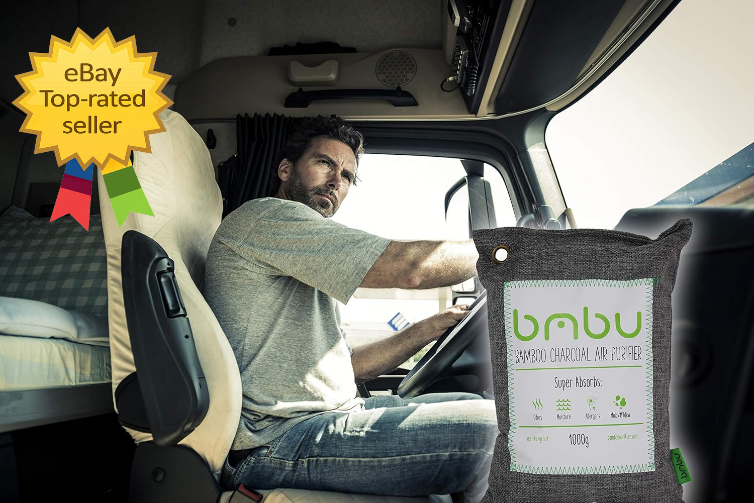1000G Bamboo Charcoal Air Purifier Bag Odor Remover Moisture Car RV Closet