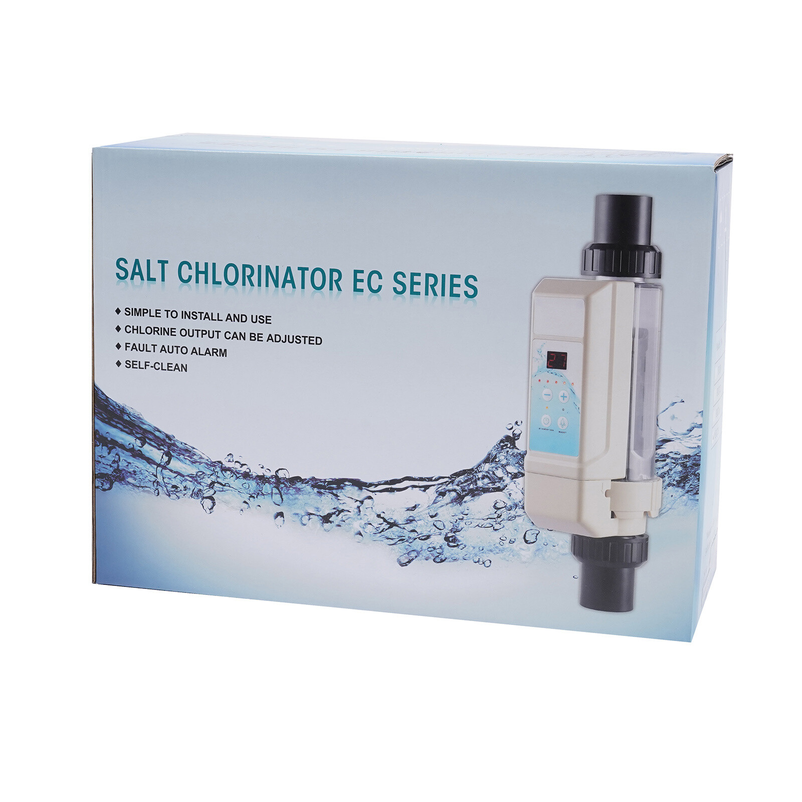 120W Salt Water Chlorine Generator LED Electrolytic Salt Disinfection Machine US