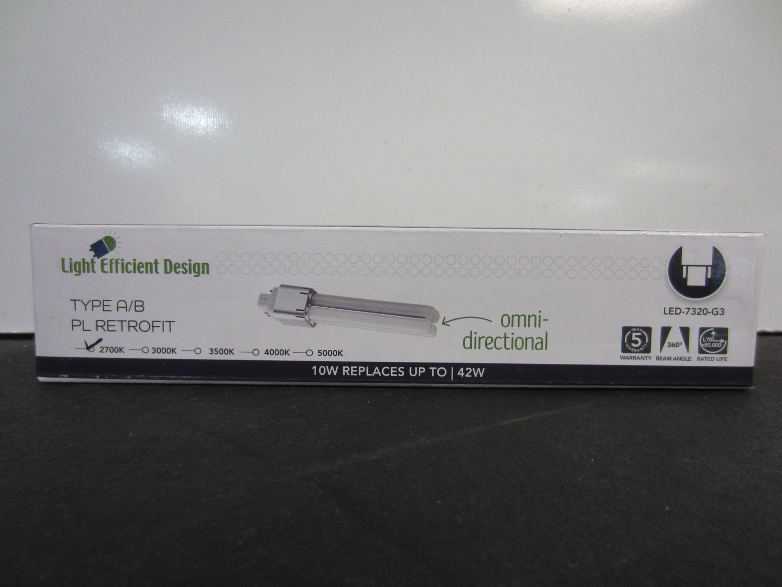 LIGHT EFFICIENT DESIGN LED-7320-27K-G3 10 Watt LED Horizontal – Lot of 4 Pcs