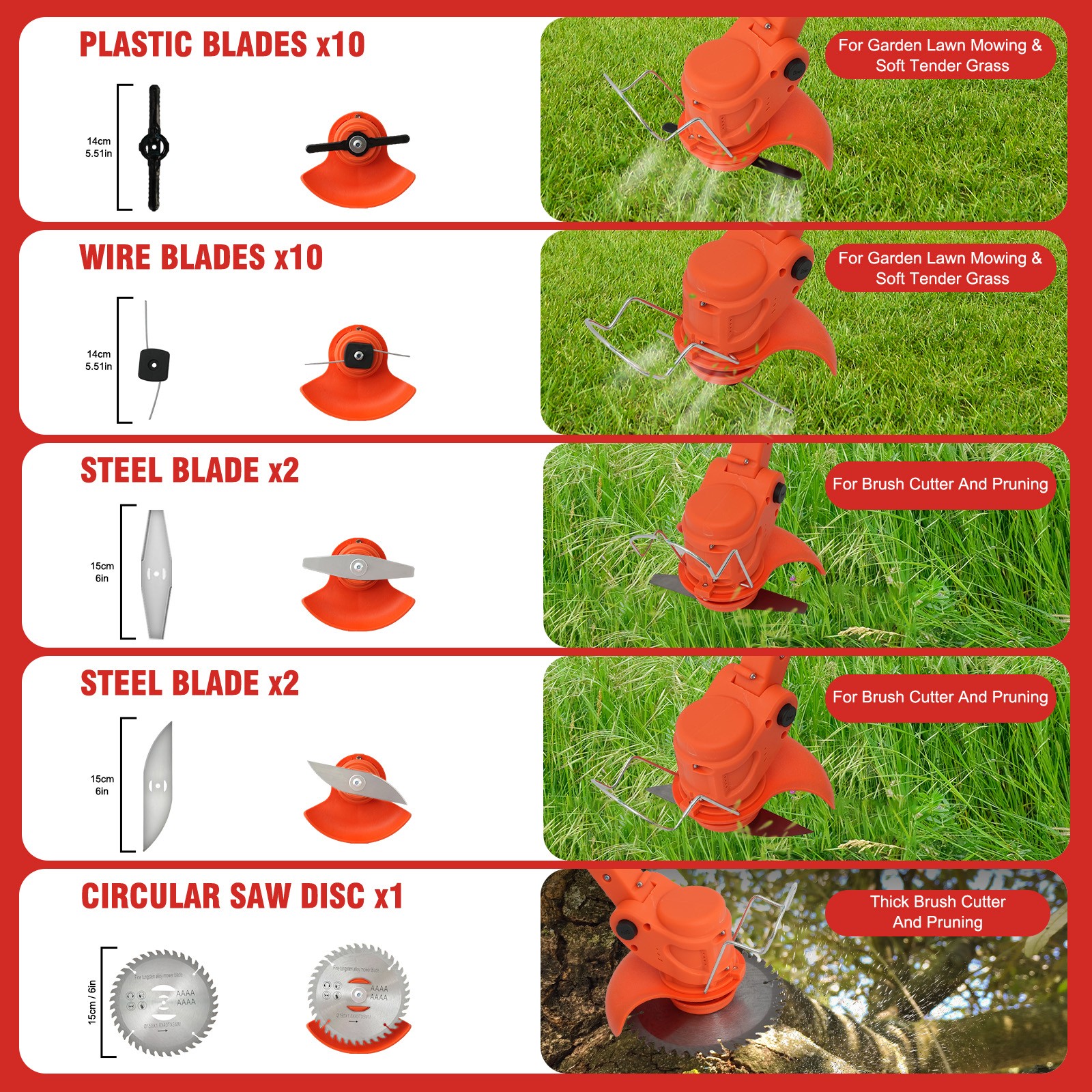 Cordless Electric Weed Lawn Eater Edger Yard Grass String Trimmer Cutter mower