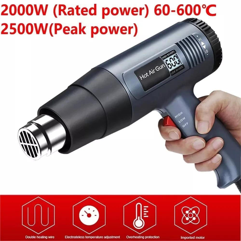 2026 NEW Electric Heat Gun LCD Display+Dual Temp for Shrinking, Paint Removal US