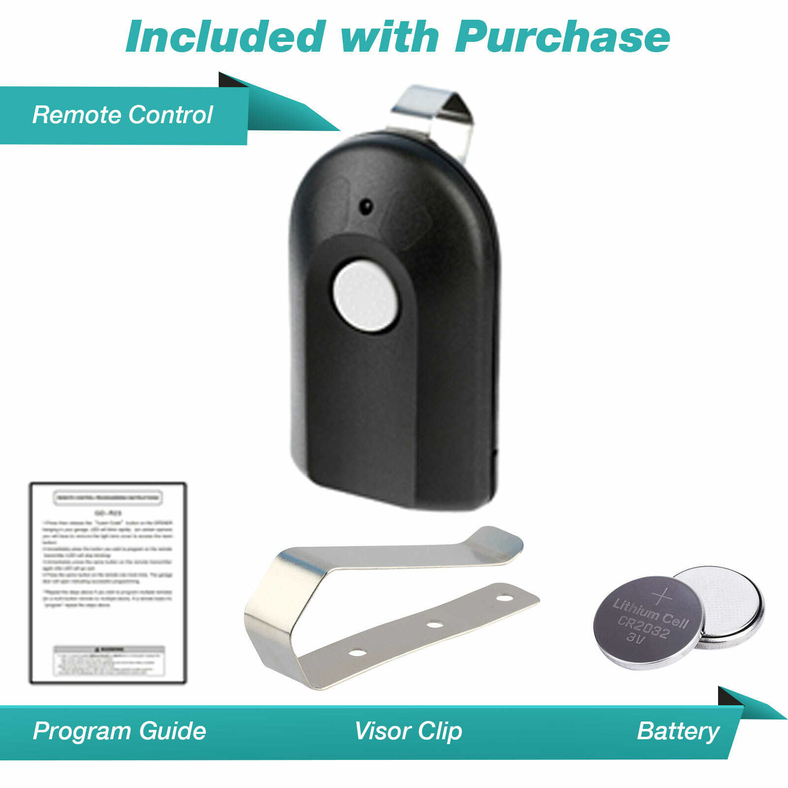 Garage Door Opener 1-Button Remote Black for Genie ACSCTG Type 1 GIT