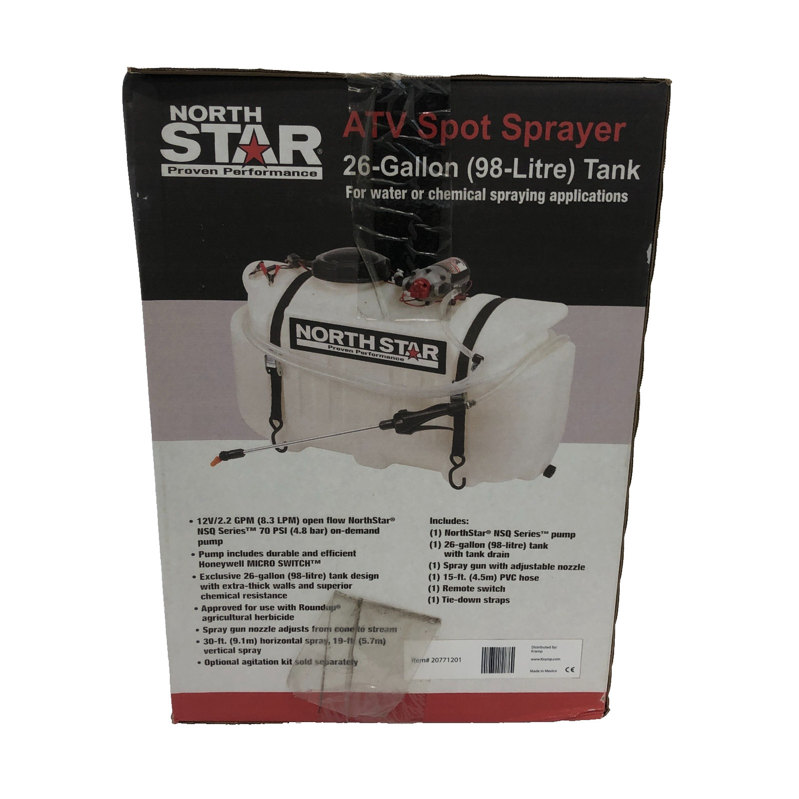 NorthStar ATV Spot Sprayer – 26 Gallon 98 Liter Tank 2.2 GPM 70PSI – New