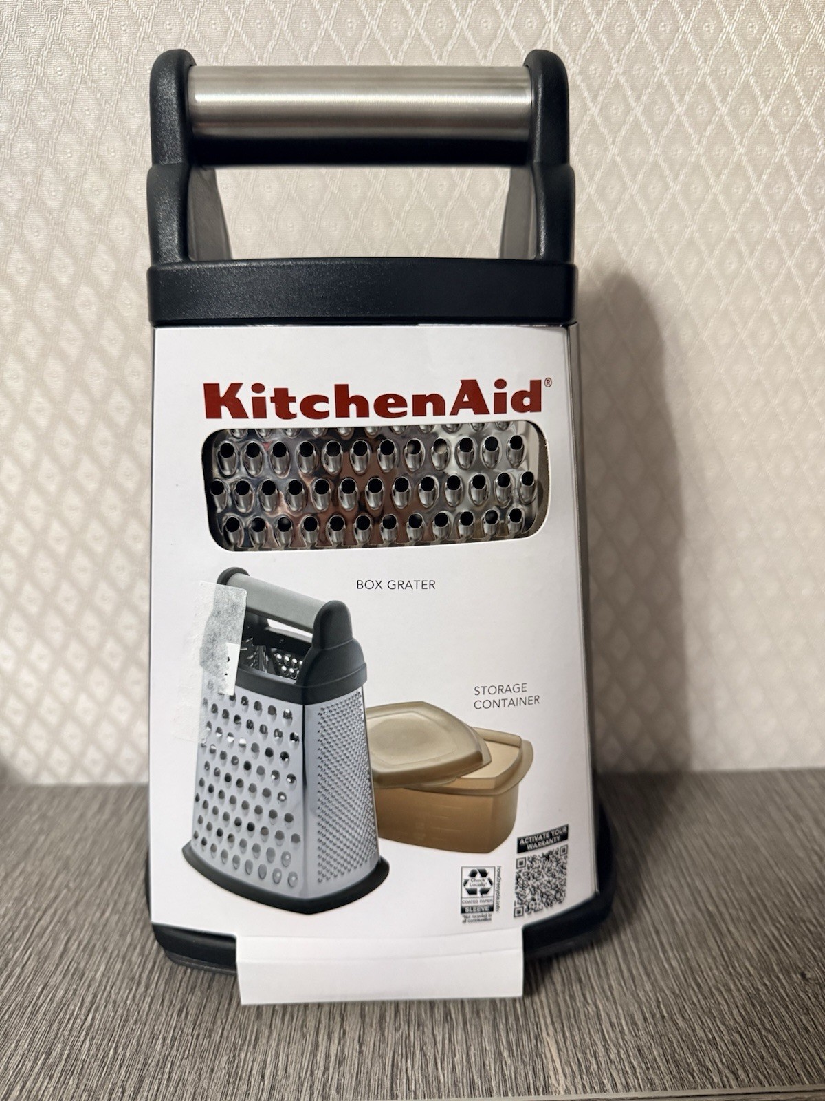 New KitchenAid Charcoal Gray Box Slice Kitchen 10″ Grater & Covered Container