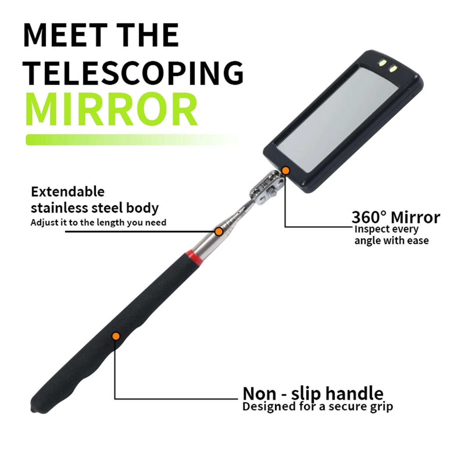 5pcs Magnet Pickup Tool Stick Telescoping Include 8 lb Grabber Extend