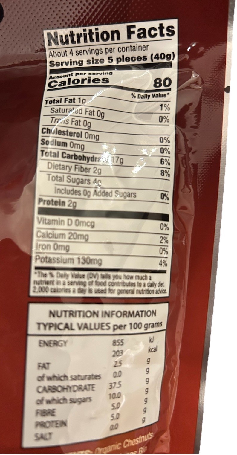 Gefen Organic Roasted Chestnuts, 5.2 oz. FREE SHIPPING !