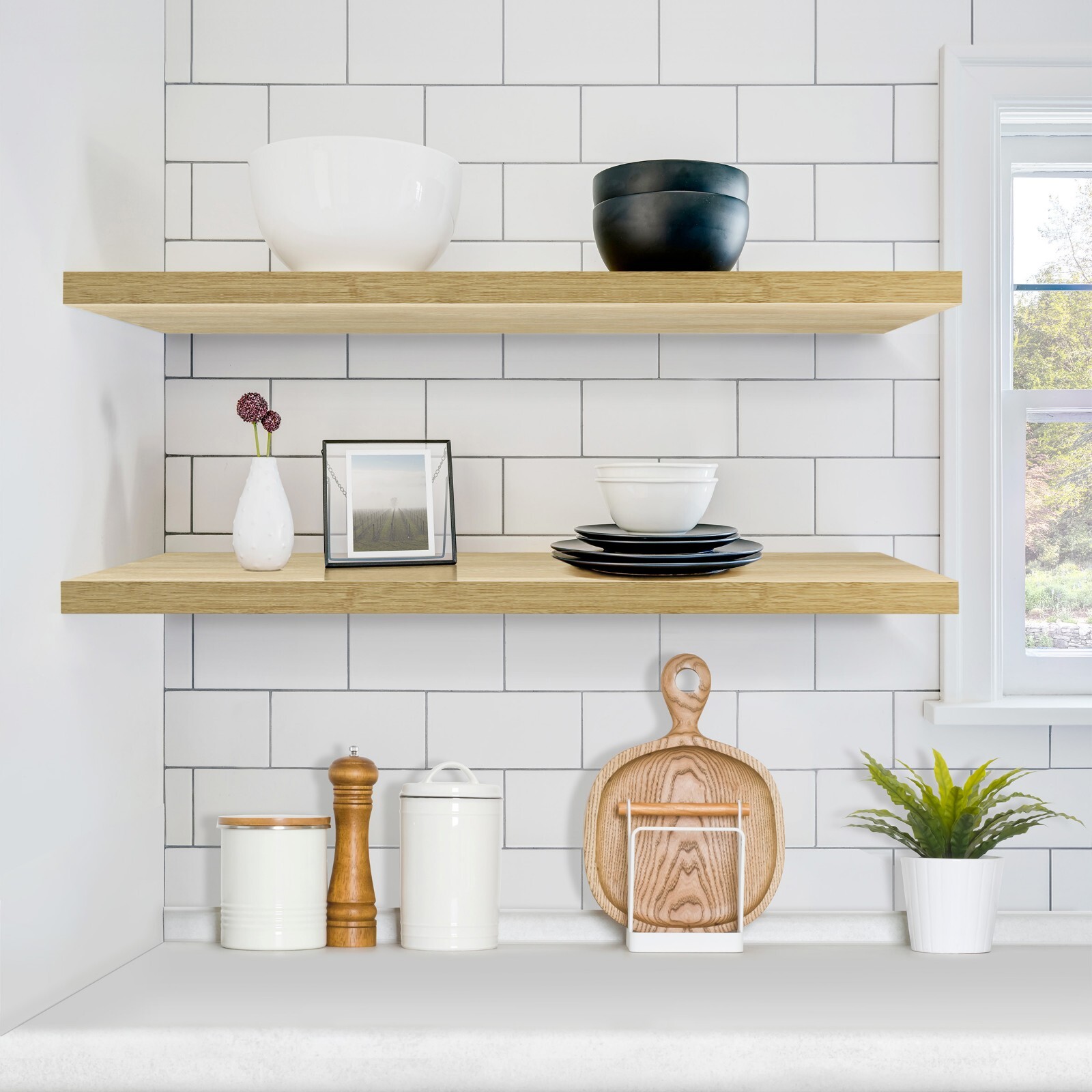 Sorbus Floating Shelves for Wall, 2 Pack (35 Inch) Long Wall-Mounted Shelves