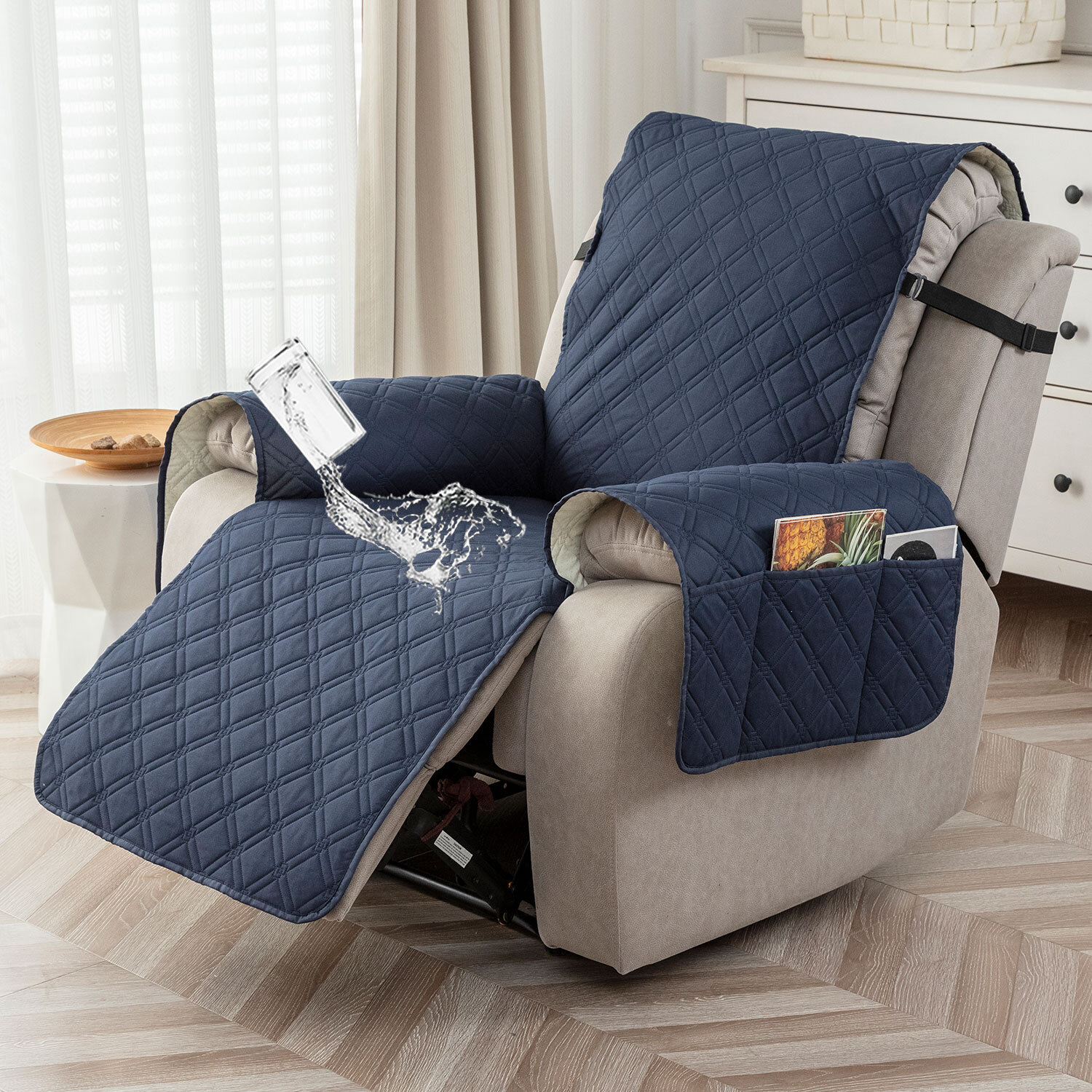 100% Waterproof Recliner Chair Cover Non Slip Recliner Covers for Recliner Chair