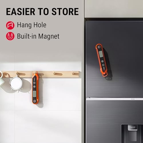 TempPro TP-03H Grill Digital Foldable 6.02 Inches Orange 1.0 Count Waterproof