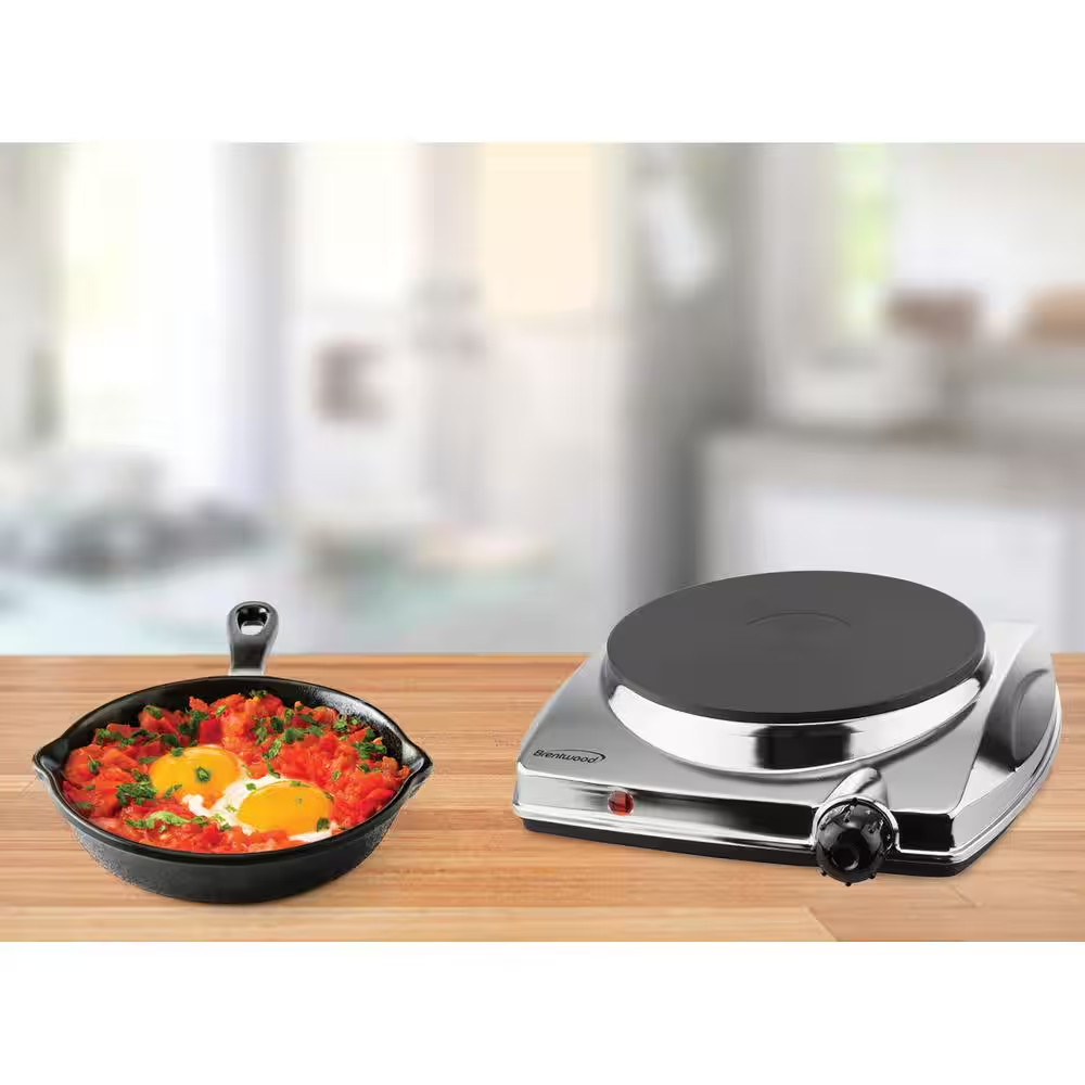 1000W Single Burner 10 in. Silver Electric Hot Plate Burner NEW- Free Shipping