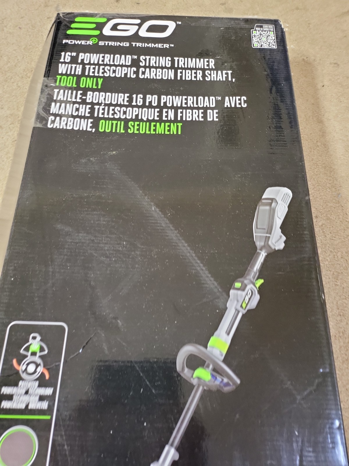 EGO Power+ ST1610T 16″ POWERLOAD String Trimmer – Battery & Charger Not Included