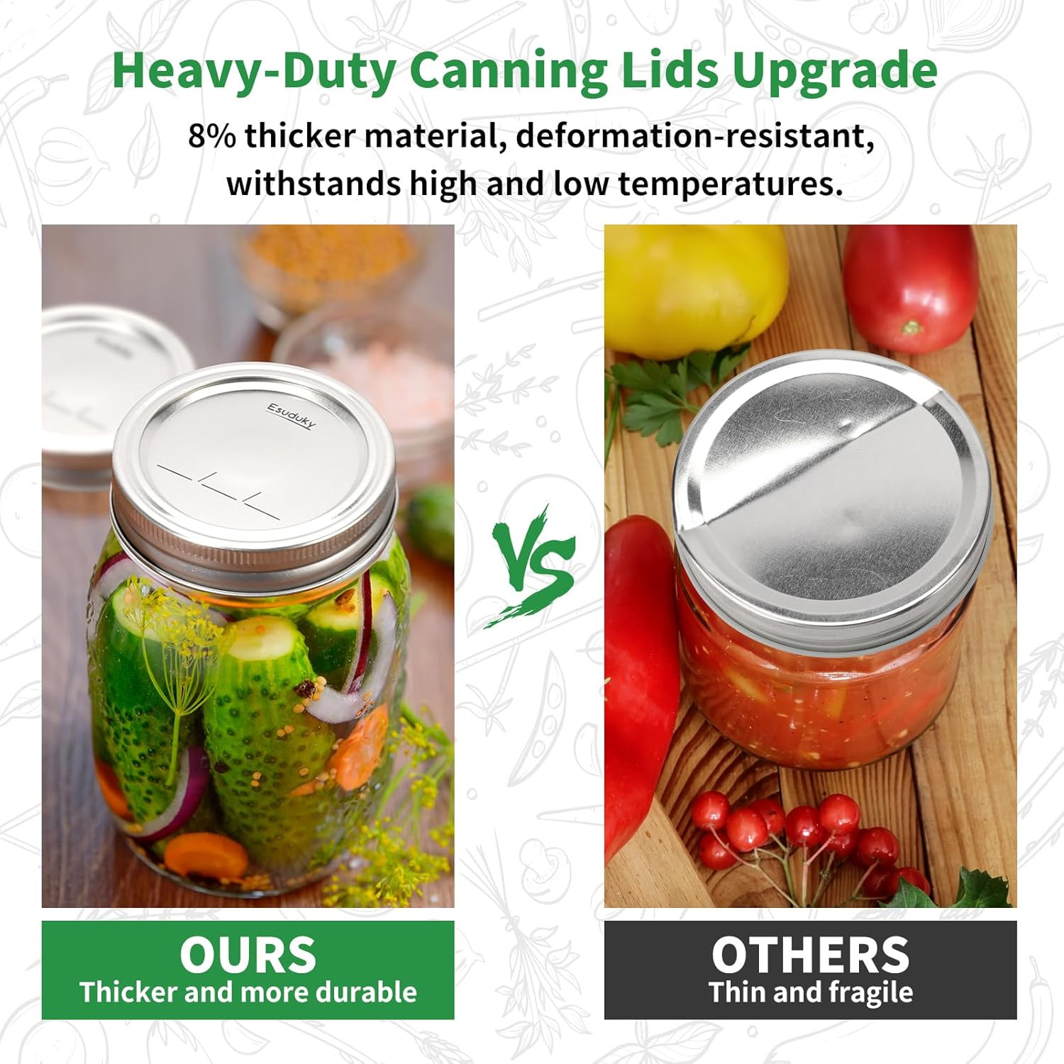 Canning Lids and Rings 52 Count Regular Mouth Mason Jar Band For Ball Kerr Jars