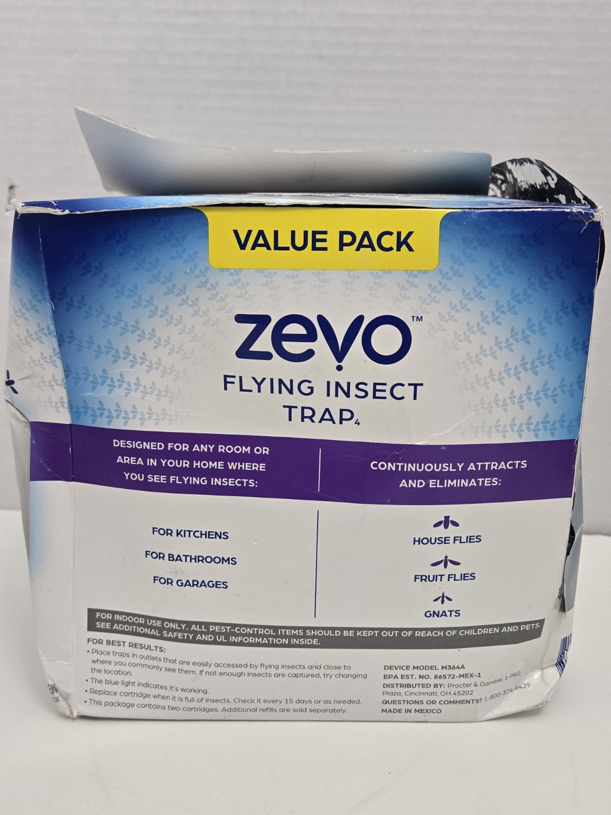 Zevo Flying Insect Trap Value Pack 2 Plug-in Devices & 2 Refill Cartridges