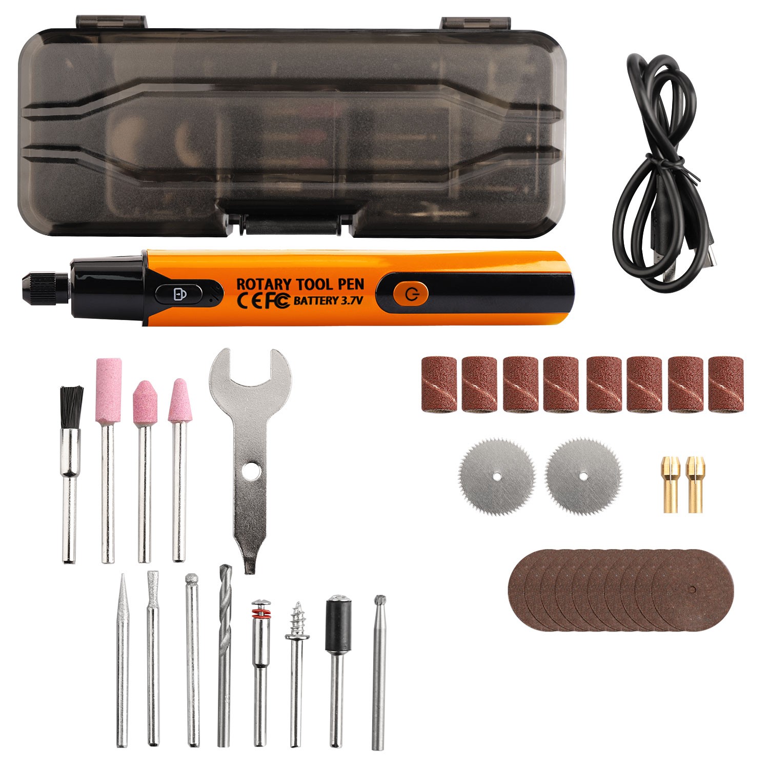 6 Speeds Rechargeable Cordless Rotary Tool Kit Mini Rotary Tool 40pc Accessories
