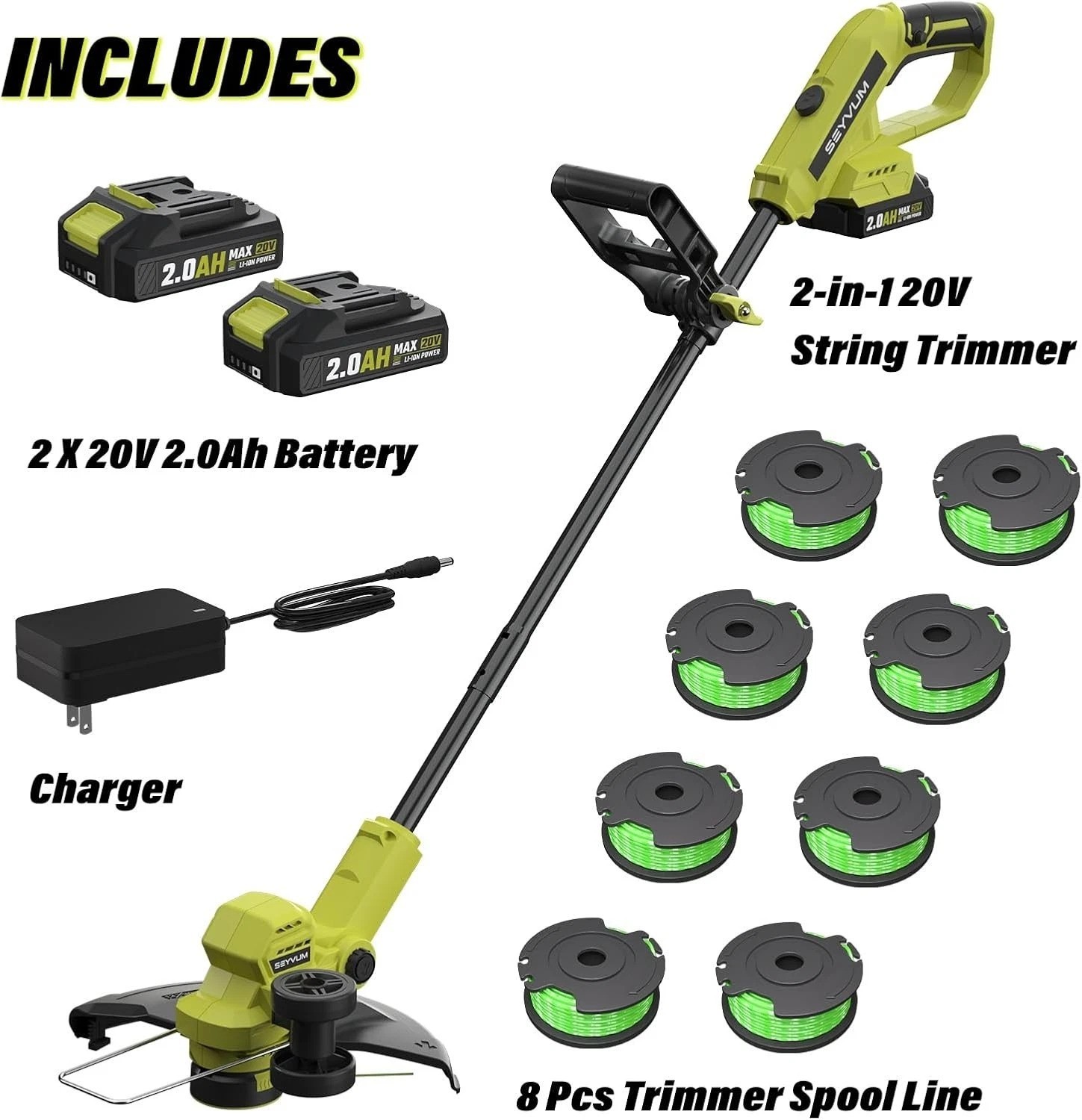 Versatile 20V Cordless Trimmer with Auto Line Feed – Perfect for Lawns & Gardens