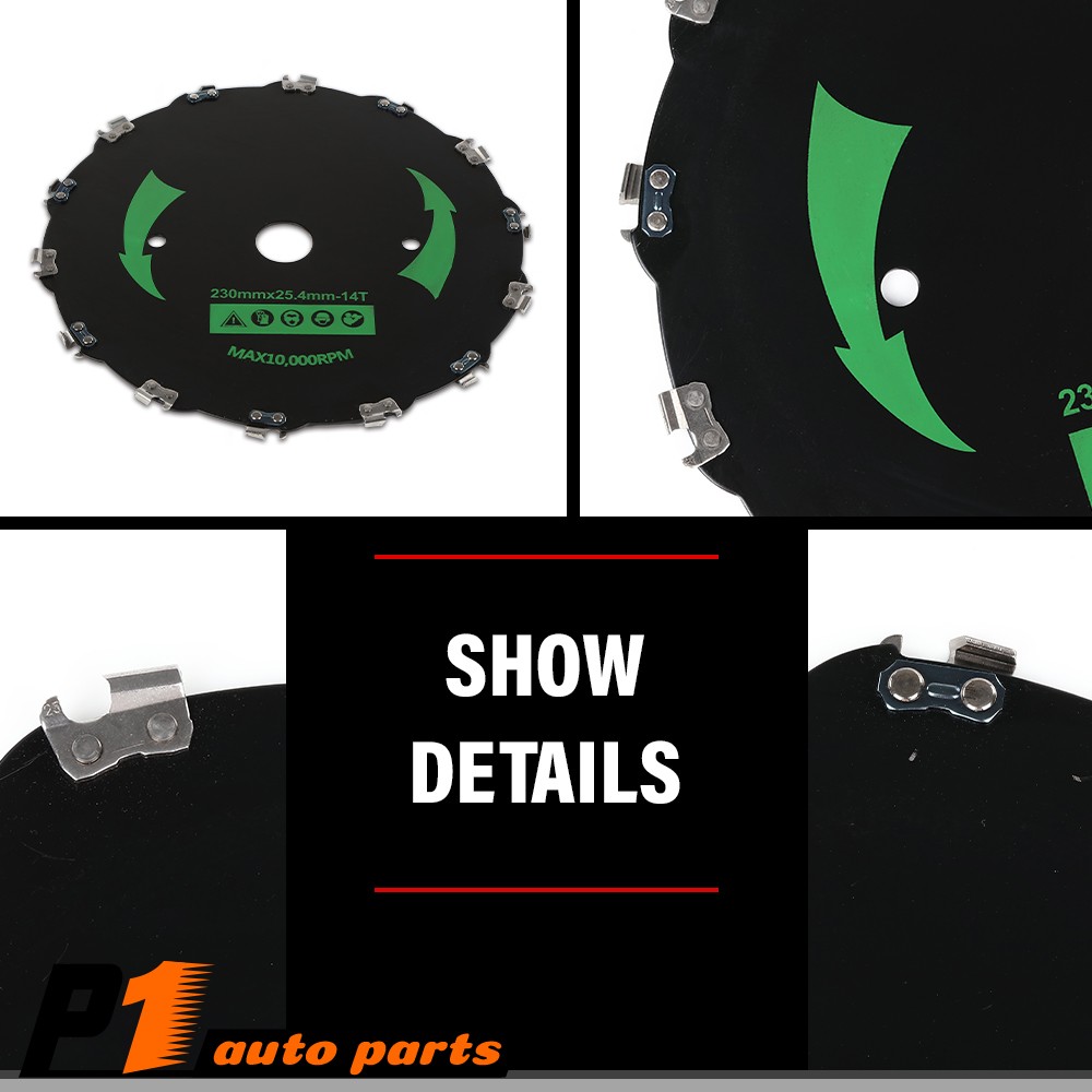 2pcs 14 Tooth Cutter Trimmer Head Weed Mower Saw Blade 9″ Chainsaw Brush Blade