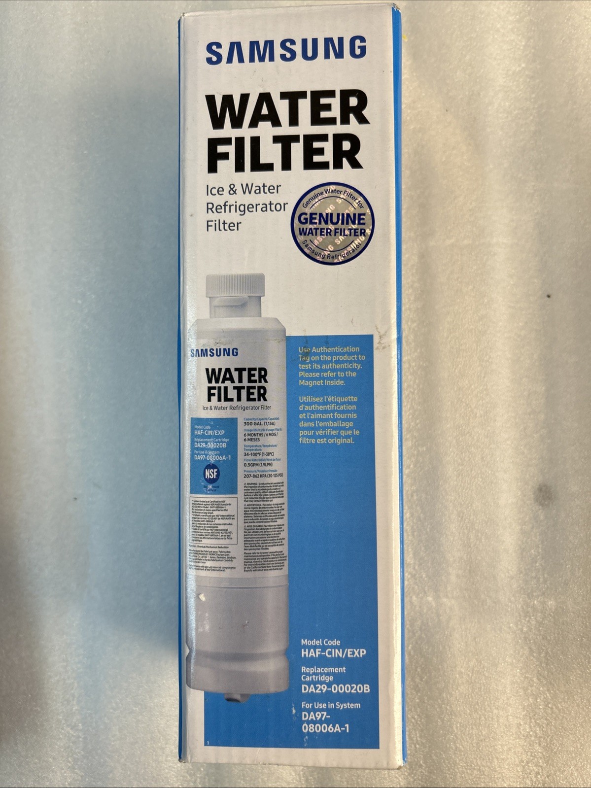 Samsung Water Filter Plastic White DA29-00020B HAF-CIN/EXP. Lot Of 2 Ea See Note