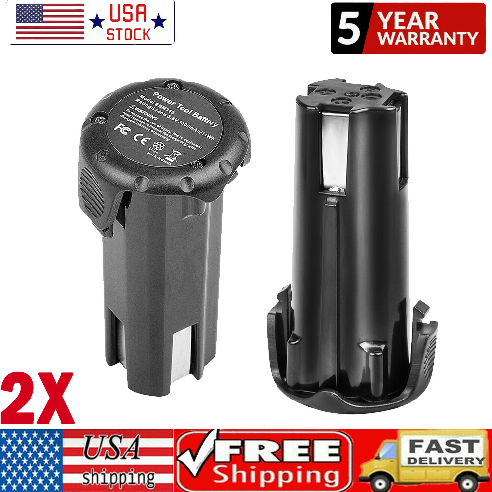 2x 3500mAh 3.6V Li-ion Battery For Hitachi EBM315 326263 326299 DB3DL2 DB3DL US