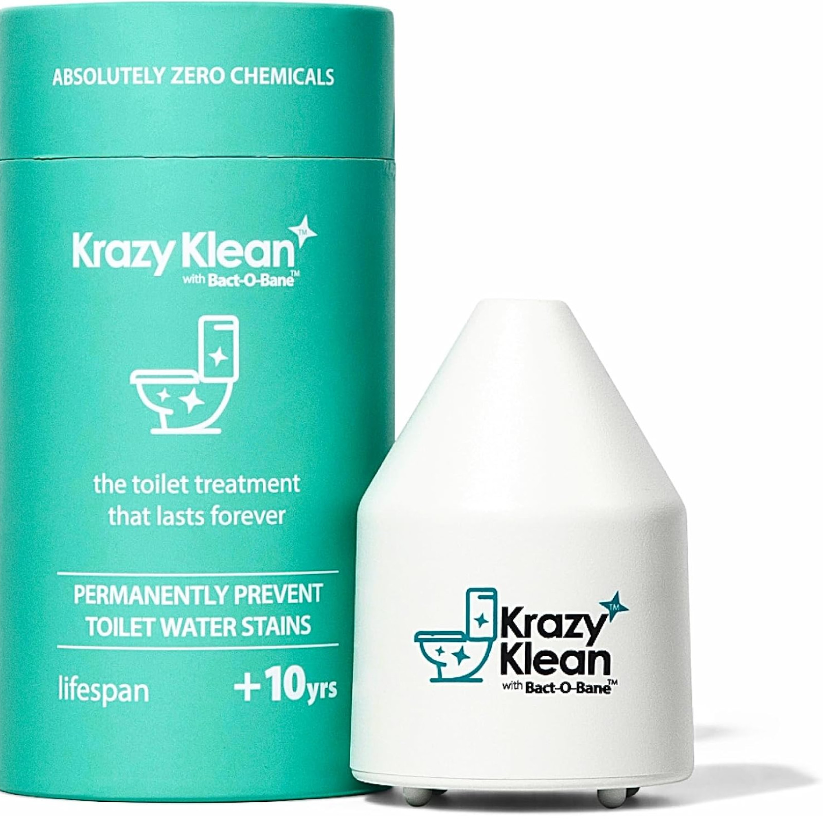 Krazy Klean Toilet Tank Cleaner, Easy Install, Prevents Water Stains Daily Uses.