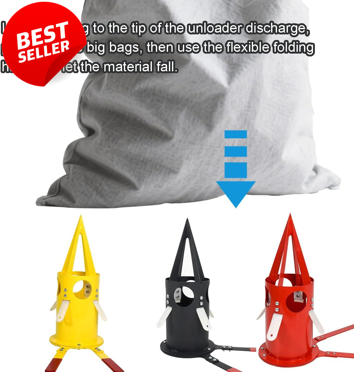 Big Bag Dispenser Bulk Bag Unloader Heavy Duty Feed Grain Fertilizer Black – US