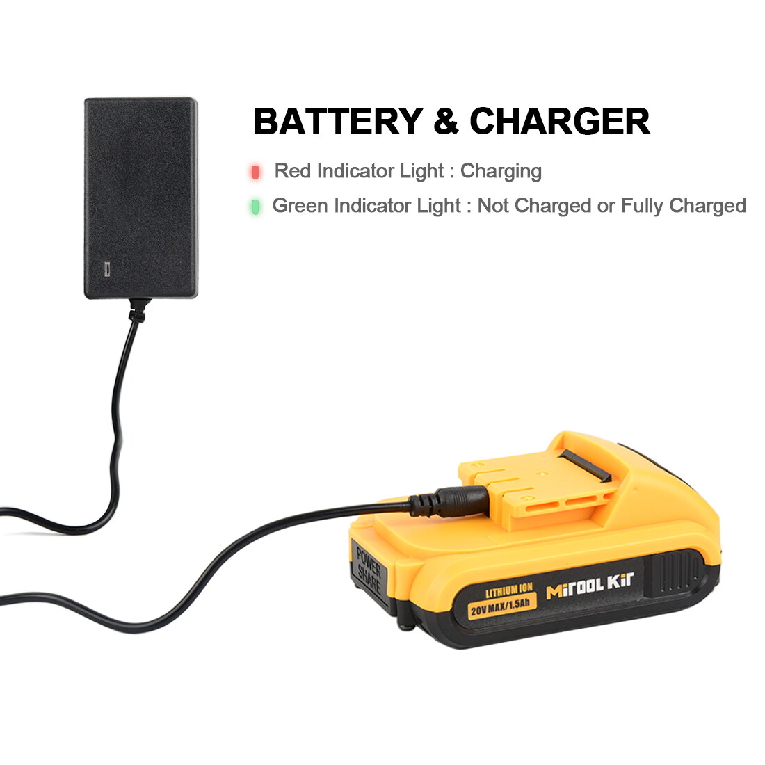 Cordless Screwdriver Drill Kit Electric Rechargeable Power Tool Set W/2 Battery