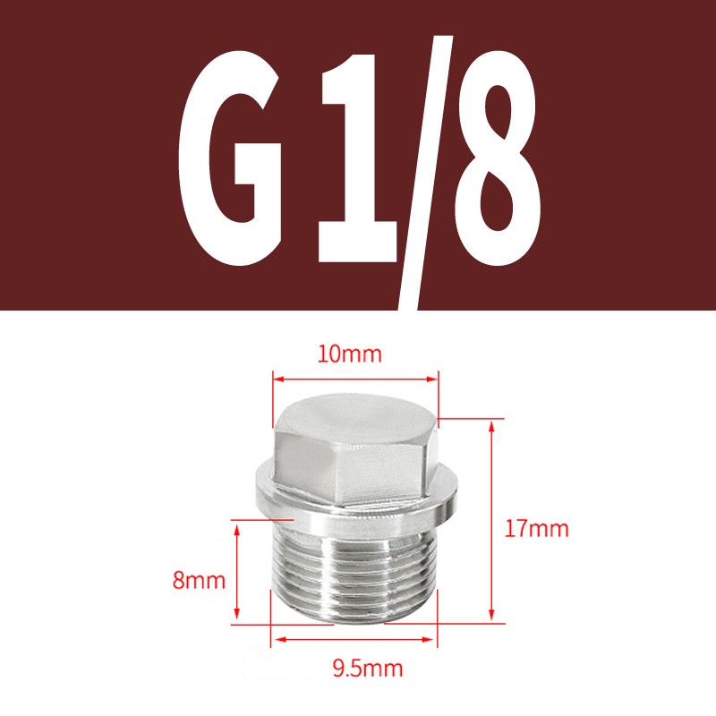 Stainless Steel Flanged Hexagon Blanking Plugs with Metric & BSP Threads