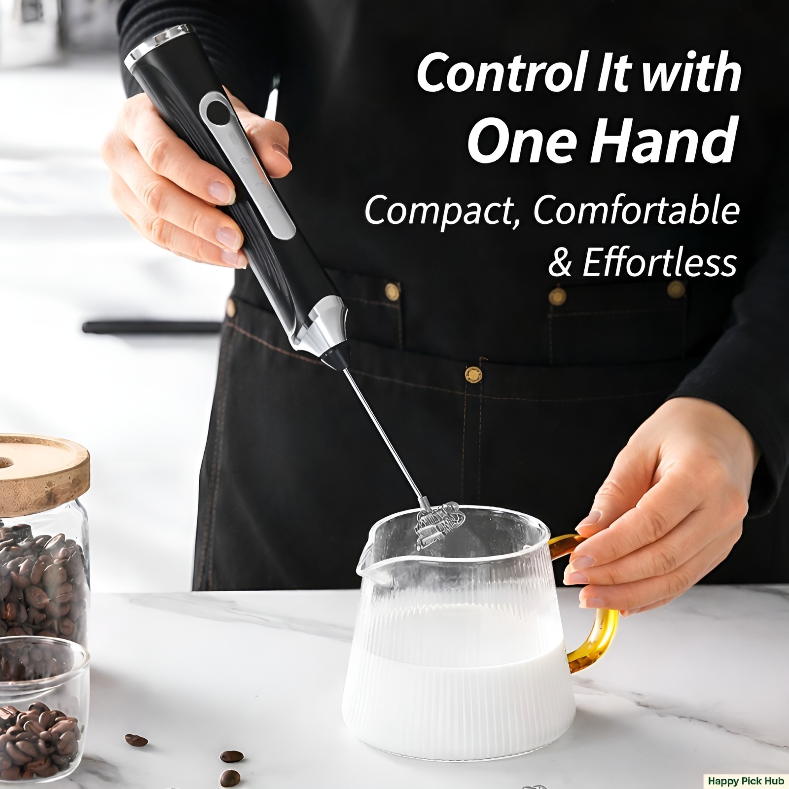 Electric Milk Frother Egg Beater Rechargeable Handheld Mixer w/ Stand