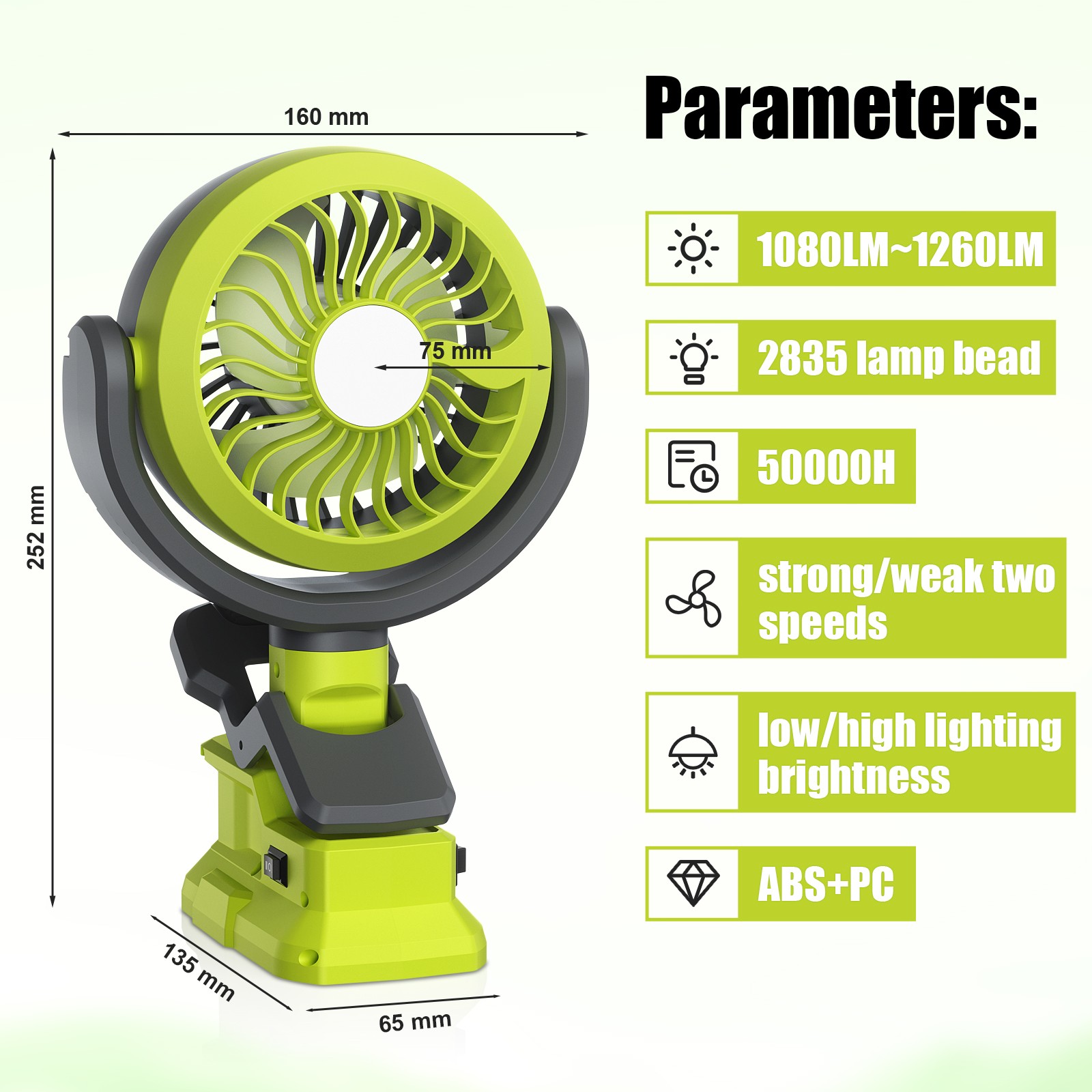 For RYOBI 18V Cordless Fan Kit P108 8.0Ah Battery / Charger Garage Camping NEW