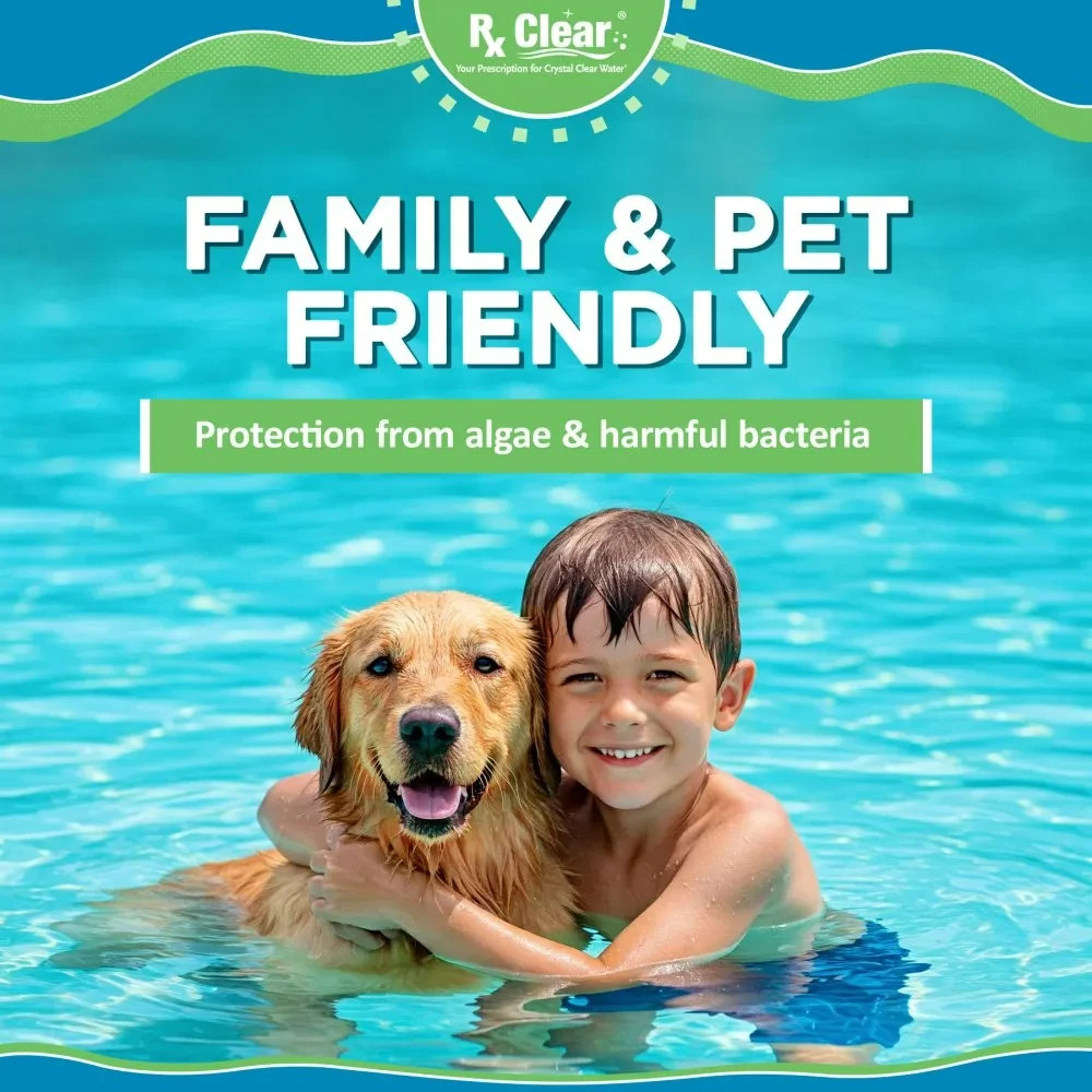 Rx Clear 3″ Dissolving Stabilized Chlorine Swimming Pool Tablets – (Choose Size)