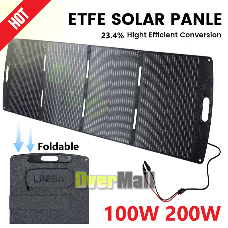 200W Solar Panel Blanket Portable Solar Suitcase Foldable for Power Station RV