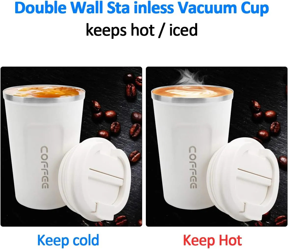 12 oz Stainless Steel Vacuum Insulated Travel Tumbler Spill Proof Coffee Mug…