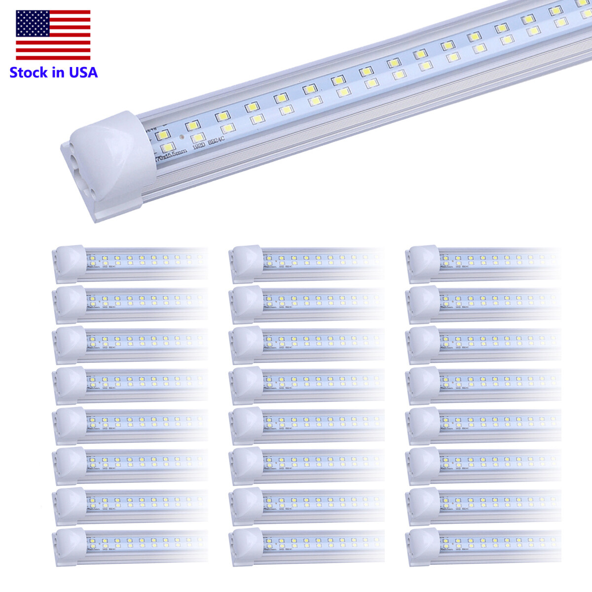 8ft Linkable Led Shop Light Fixture, T8 Integrated 8 Foot Led Tube Light Bulbs