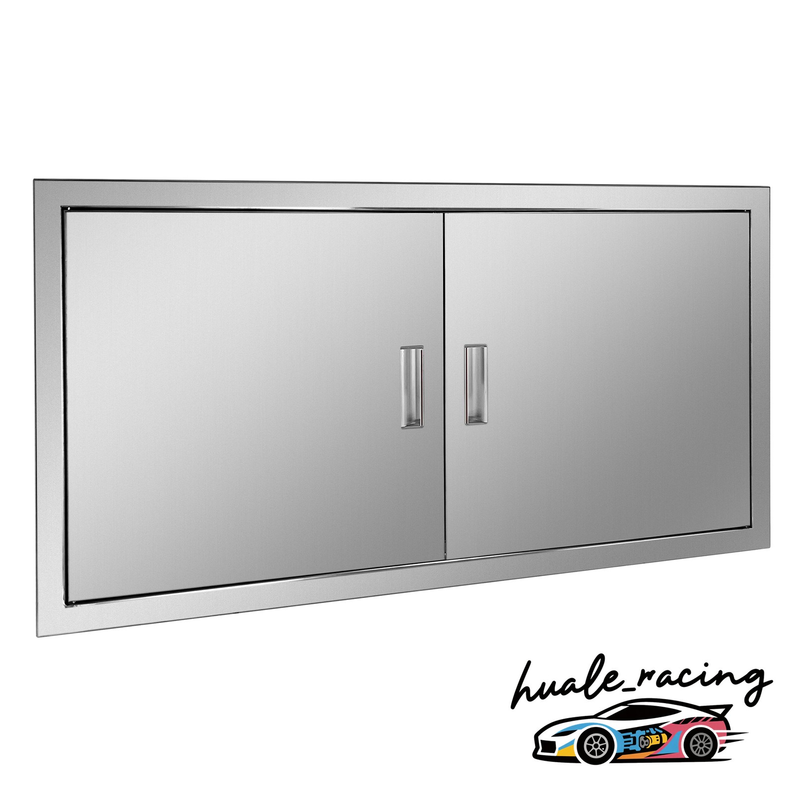 New BBQ Access Door 42W x 21H inch Double Outdoor Stainless Steel Kitchen Door