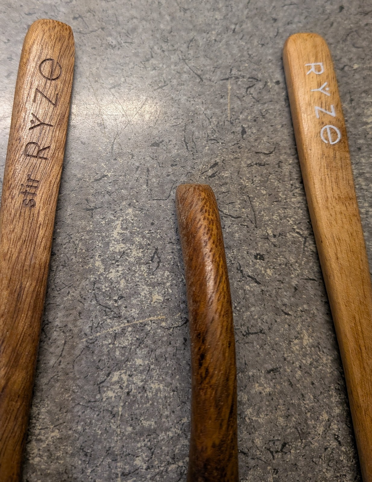 3 Pack Stir Ryze Mushroom Coffee Handmade Acacia Wood 6.5″ Scoop Spoon