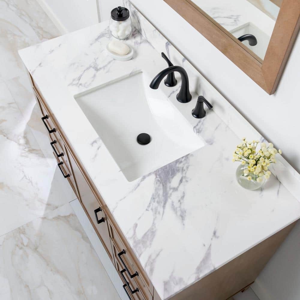Home Decorators Collection 49 in. W x 22 in. D Engineered Stone Composite White