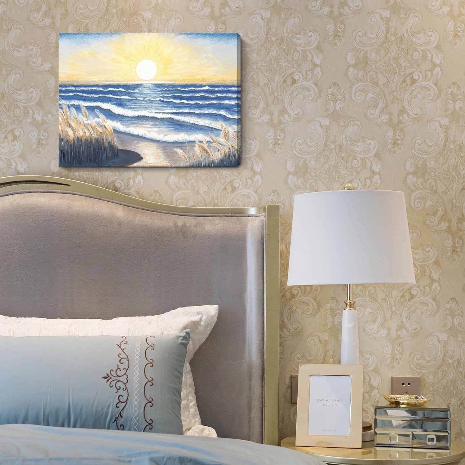 Stunning 12×16 Ocean Sunset Art Print – Waterproof Canvas for Any Room