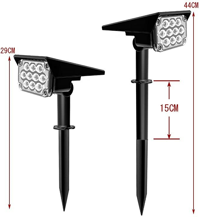 T-SUN 20 LED Solar Spotlights Floodlights Landscape Yard Garden Outdoor Light US