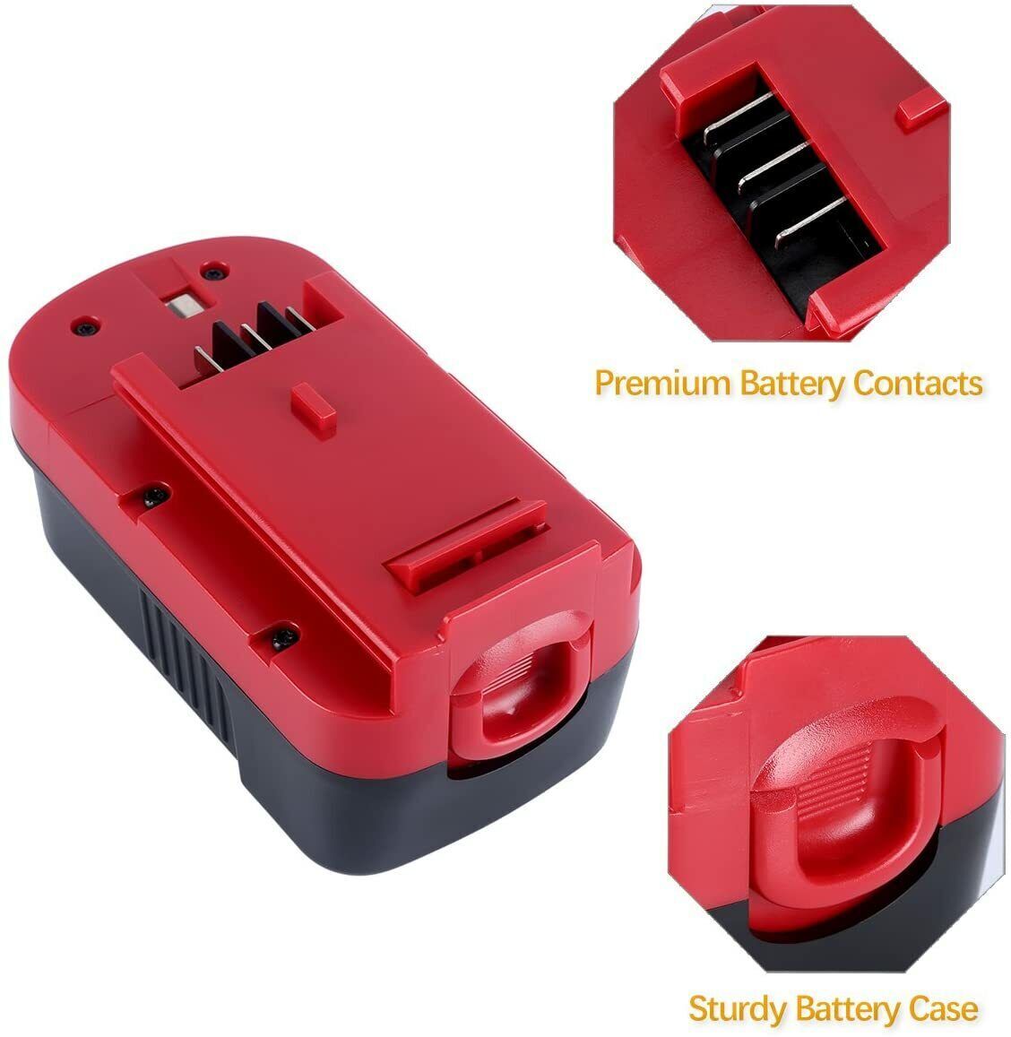 2X Battery for Black and Decker HPB18 18Volt HPB18-OPE /18V-24V Battery Charger