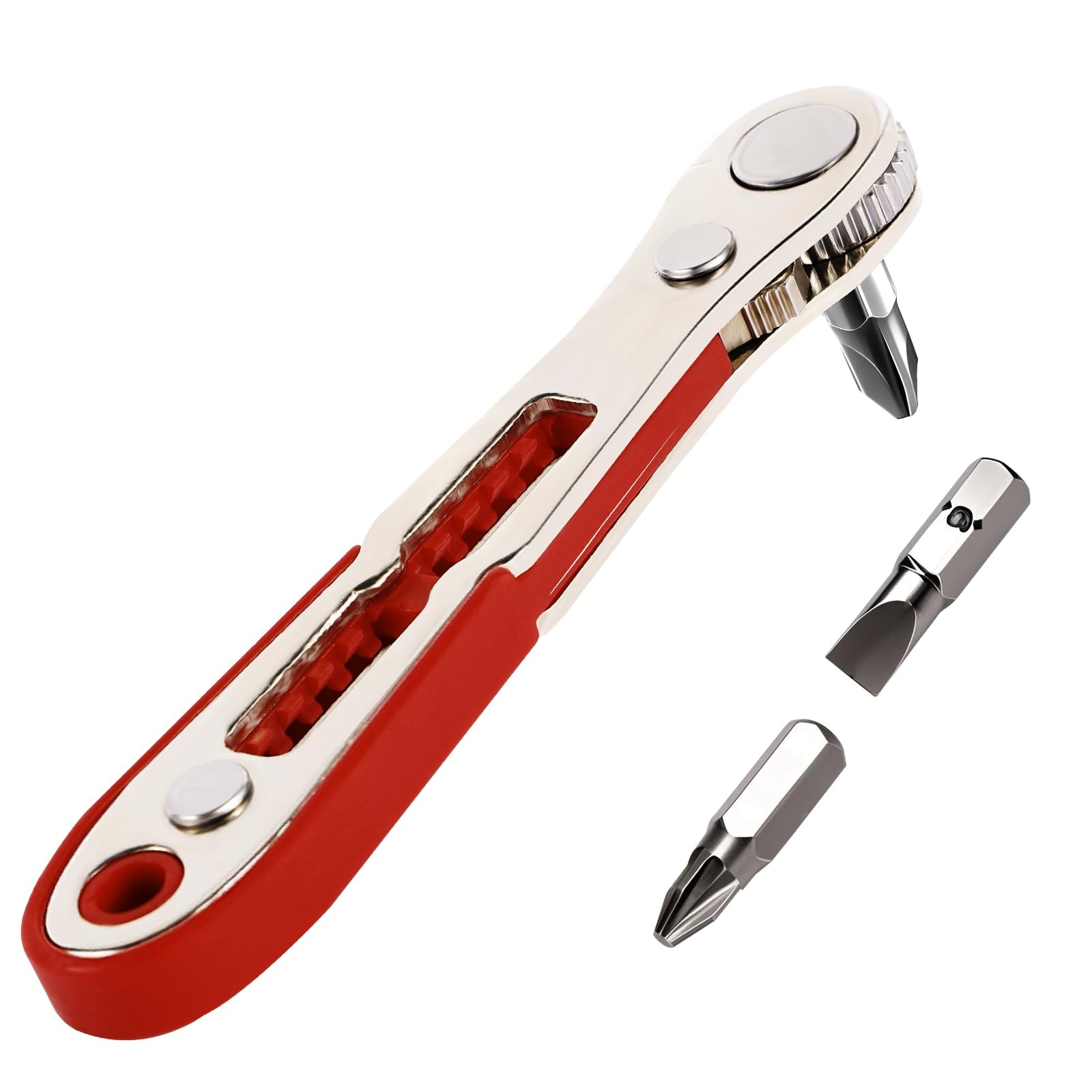 22-in-1 Magnetic Ratchet Screwdriver Set w/Reversible Wrench & Bits | Compact ..