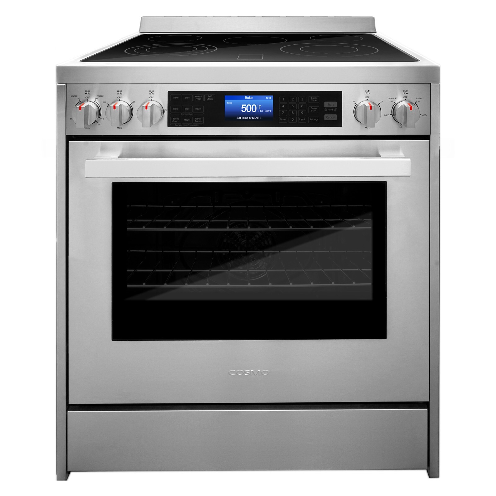 30 in. Electric Range, 5 Surface Burners (OPEN BOX, COSMETIC IMPERFECTIONS)