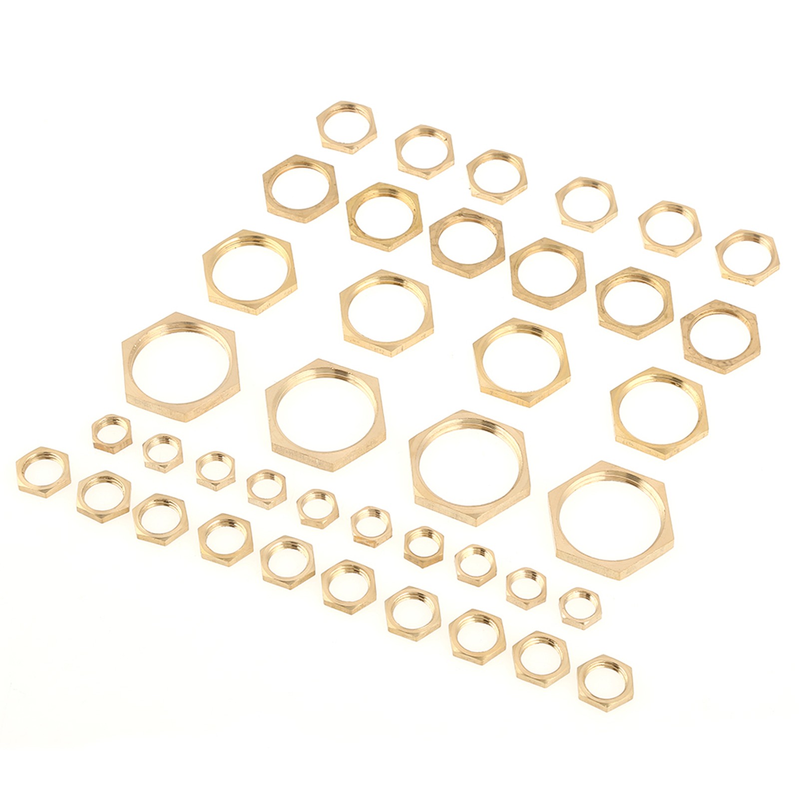 40pcs G1/8 G1/4 G3/8 G1/2 G3/4 G1 Thread Pipe Fitting Brass Hex Lock Nuts Thin