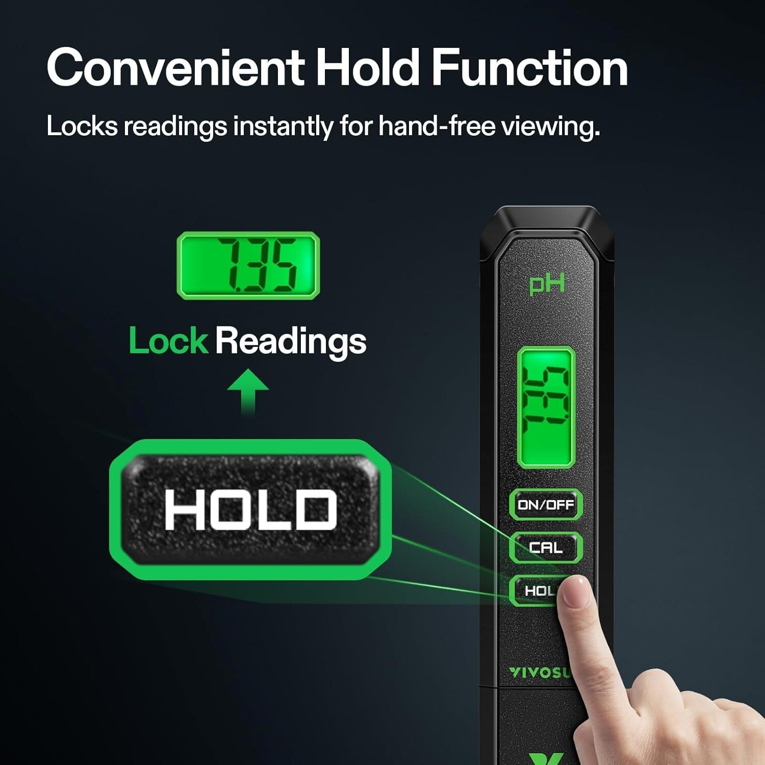 VIVOSUN Digital pH Meter, 0.01pH High Accuracy Pen Type pH Tester for Hydroponic
