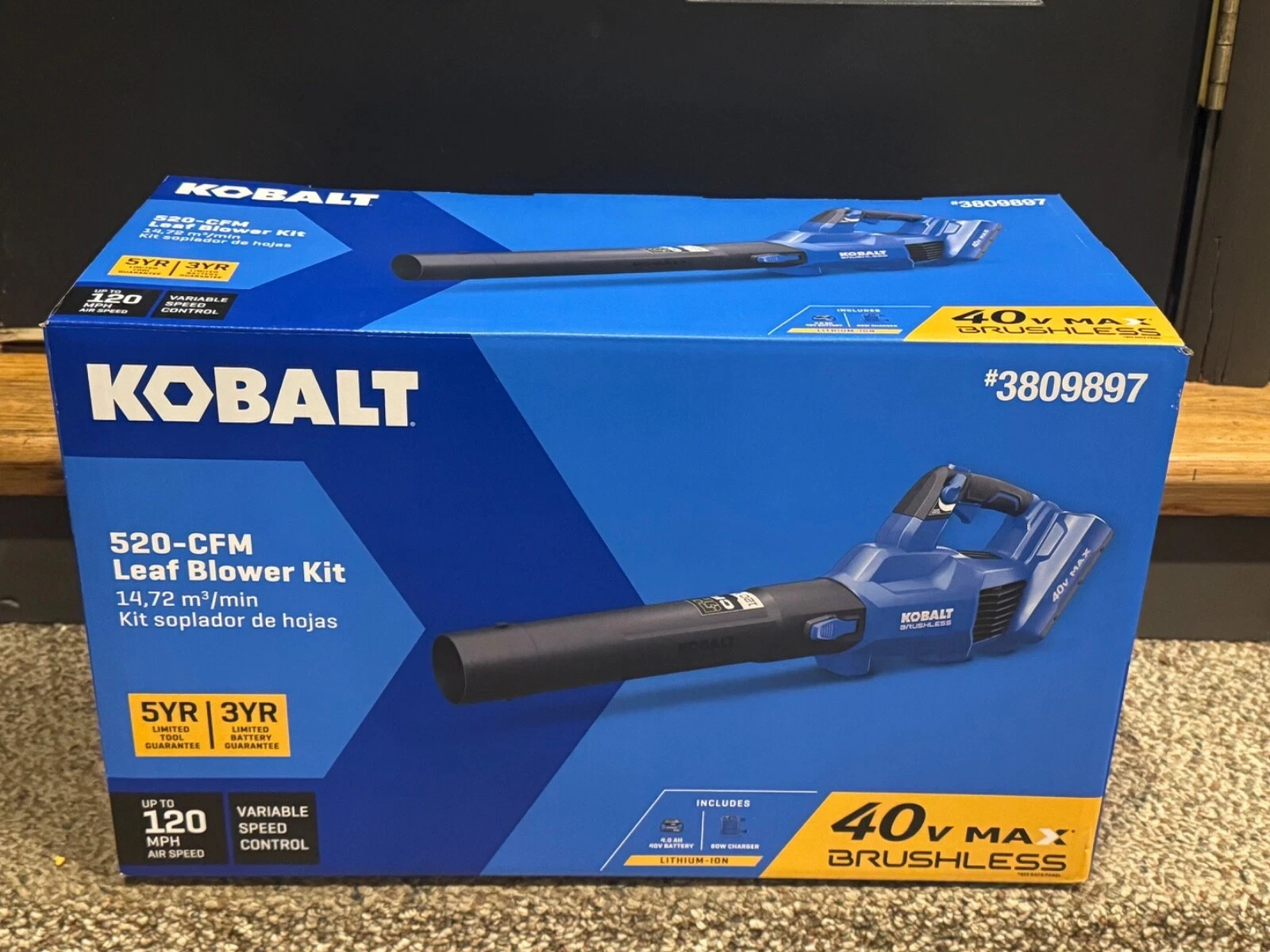 New-Kobalt Cordless Electric Leaf Blower Kit 40V 520 MPH NO Blower NO charger