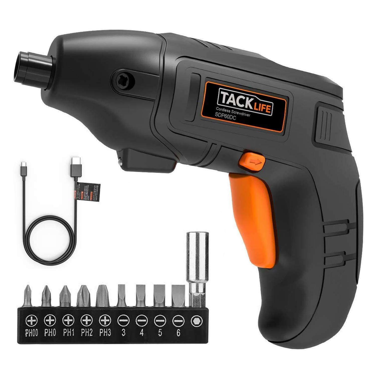 Electric Screwdriver, Tacklife Cordless Screwdriver Rechargeable 1500 mAh Li-on
