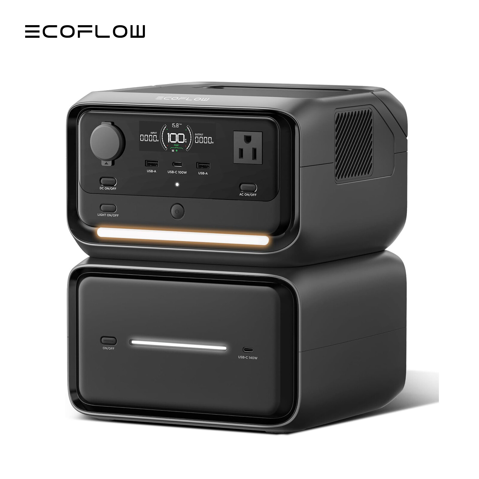 EcoFlow 858Wh River 3 Plus Portable Power Station with EB600 Extra Battery