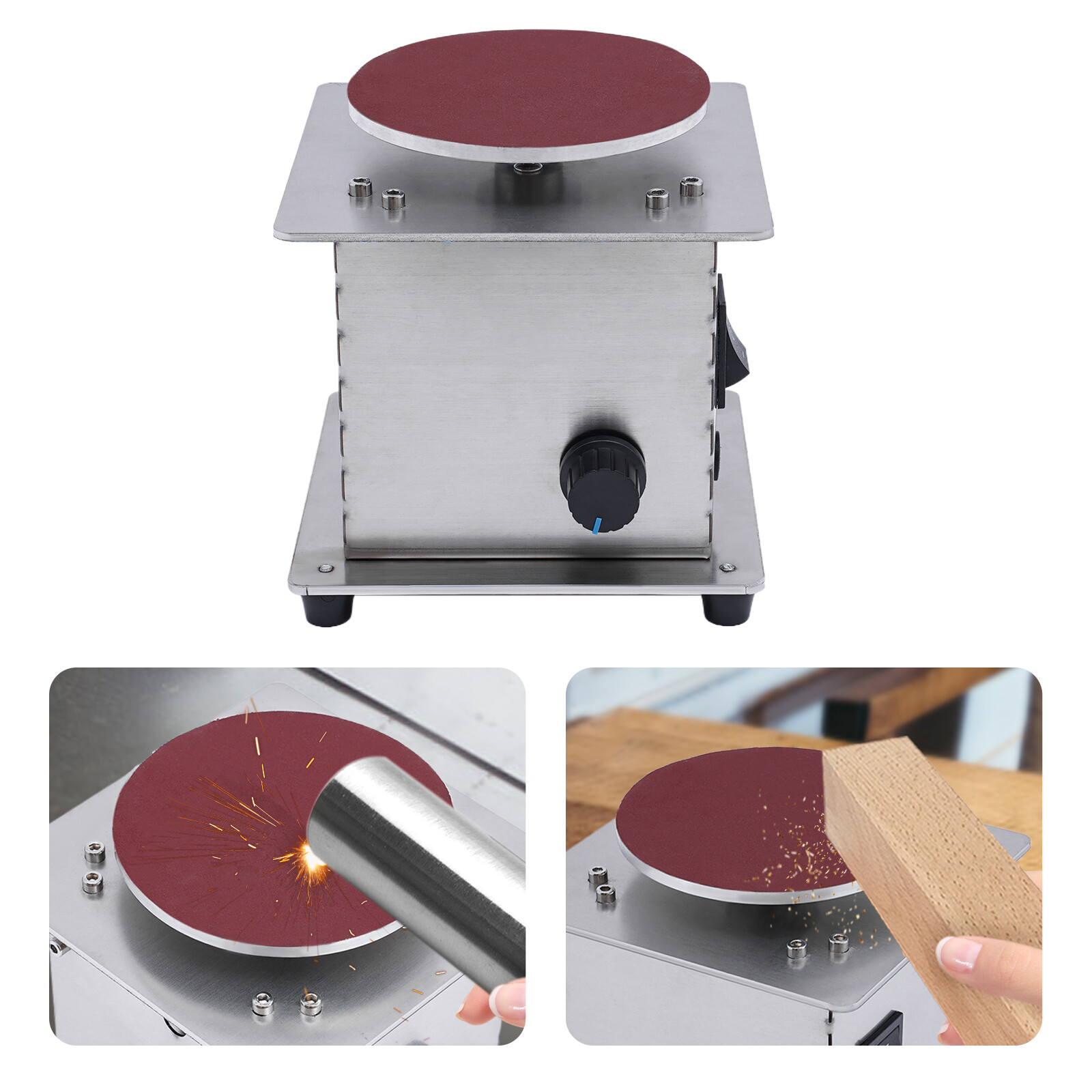 4″ Disc Sander Electric Polisher Mini Sanding Disc Machine Grinding Tool 6000RPM
