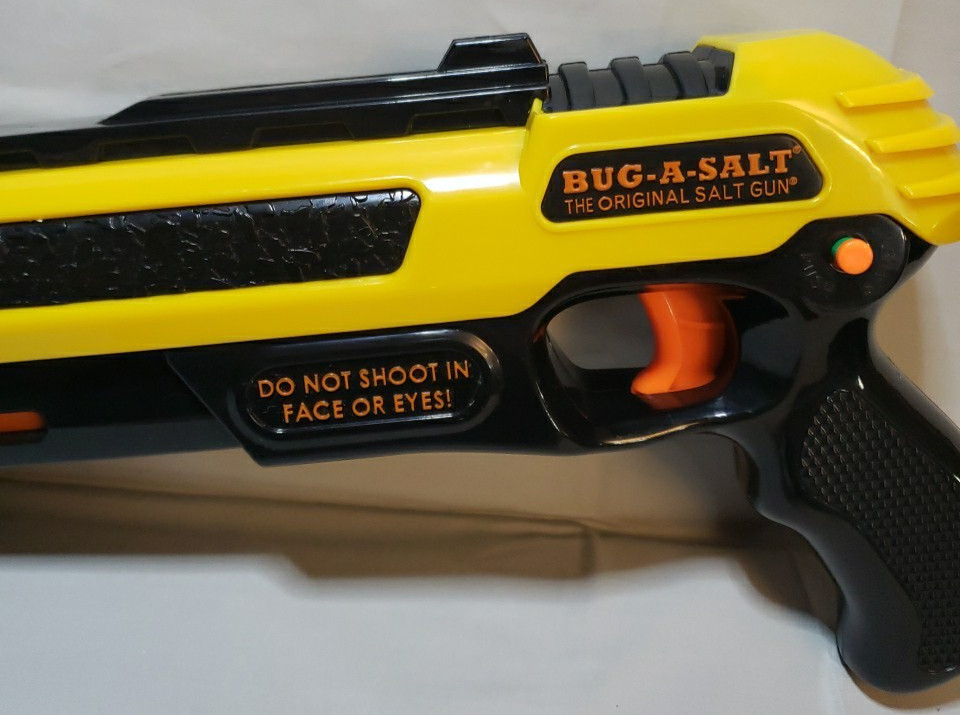 Bug-A-Salt Black Yellow Original Salt Gun Kills Flying Insects Bugs Tested Works