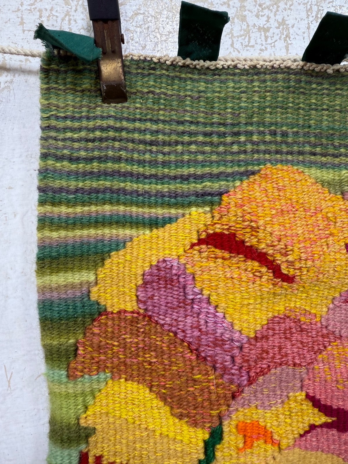 Vintage Beautiful Hand Woven Wool Weaving Tapestry Kilim Rug 50×41 Cm