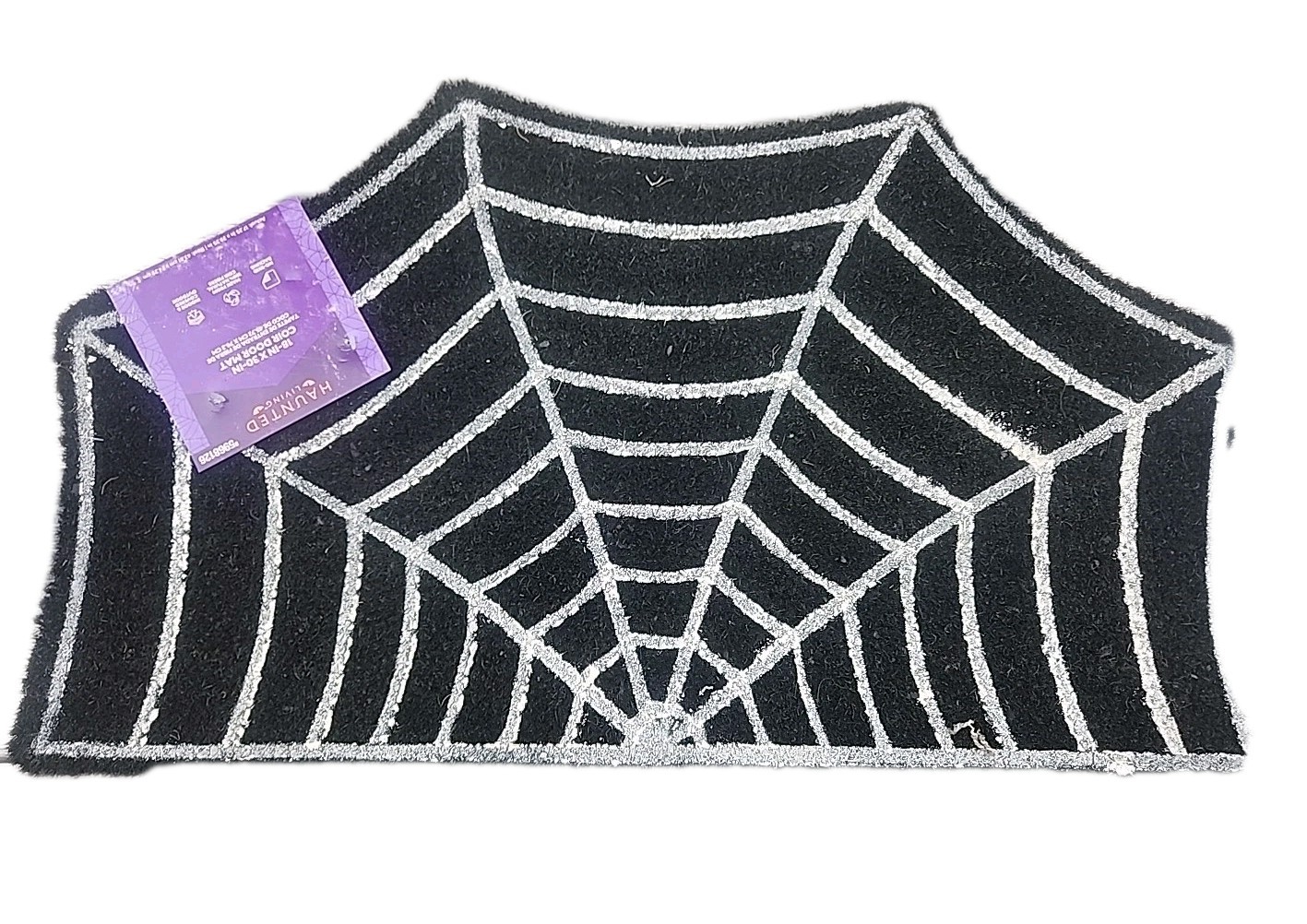 Haunted Living 18inx30in Coir Door Mat Spider Web