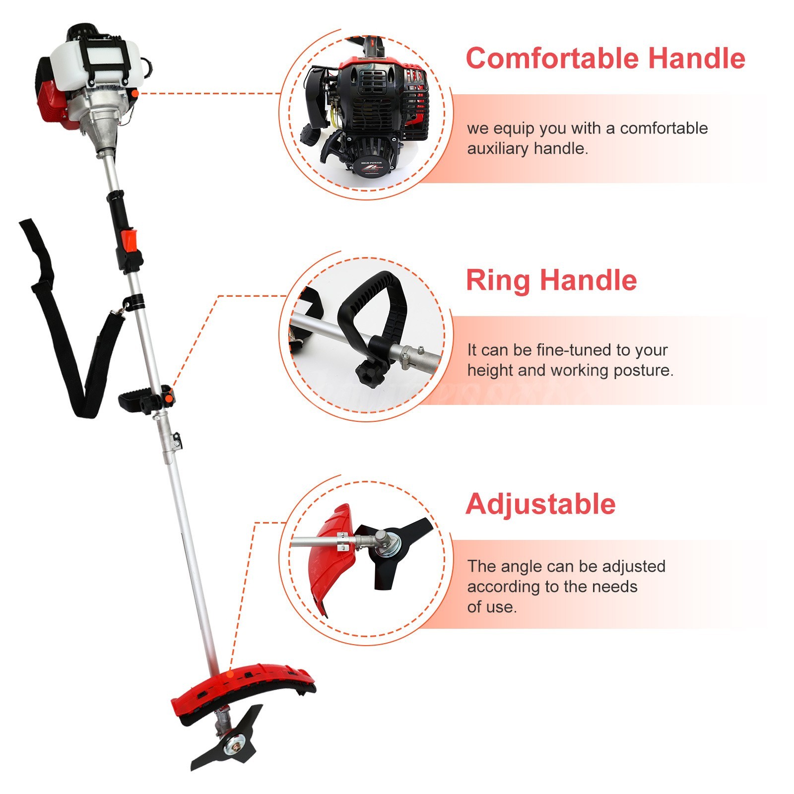 4 Stroke 31CC Gas String Weed Trimmer Weed Eater Weed Wacker Grass Cutter